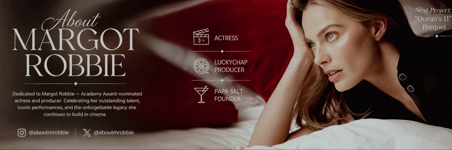 about margot robbie's banner