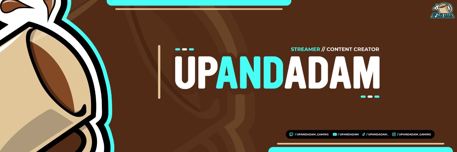 UP AND ADAM's banner