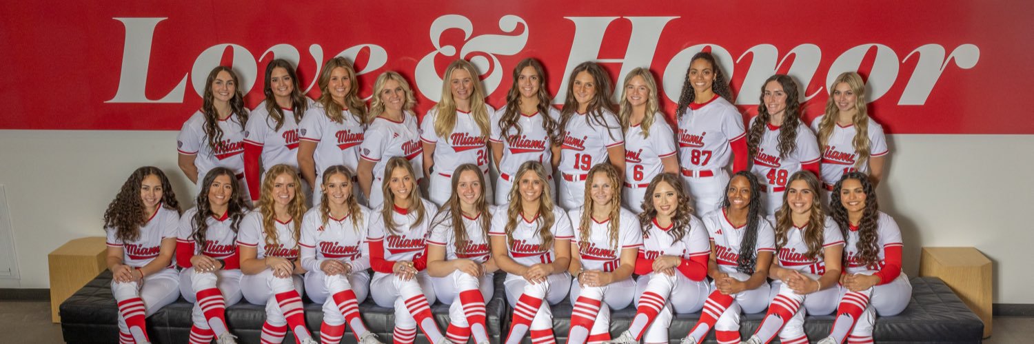 Miami Softball's banner