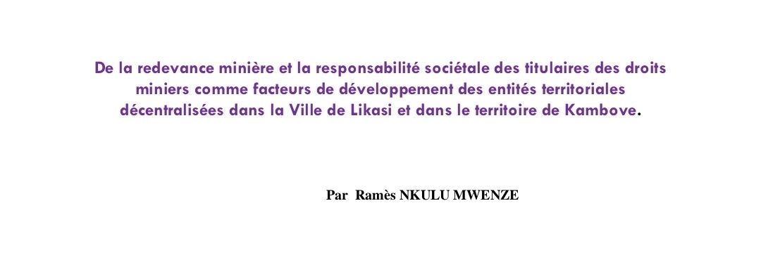 Ramès Nkulu Mwenze's banner