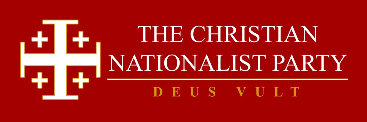 The Christian Nationalist Party's banner