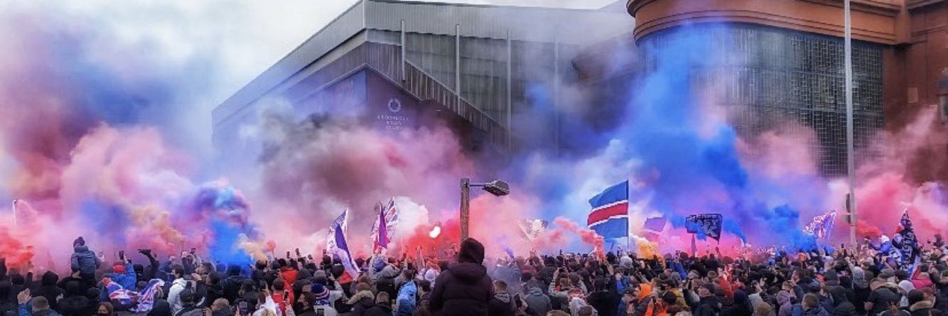 Blue Sea of Ibrox's banner