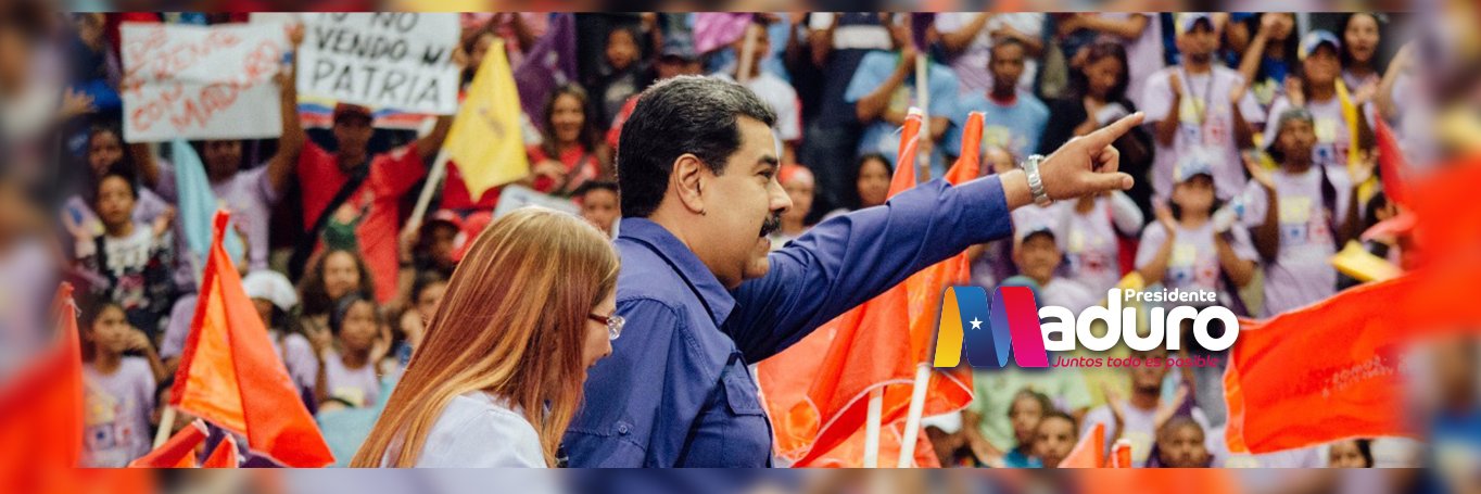 Nicolás Maduro's banner
