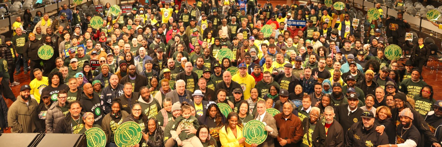 TWU Local 100's banner