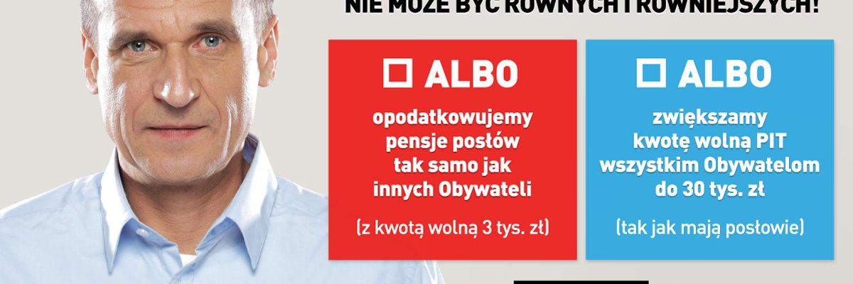 Paweł Kukiz's banner