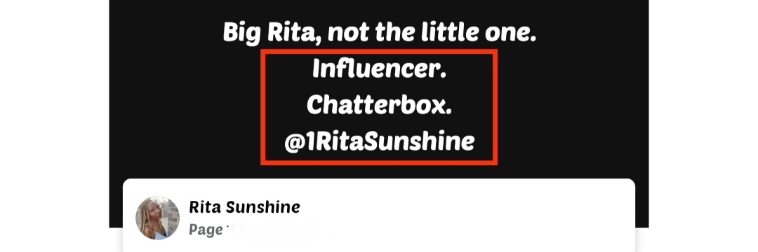 Rita Sunshine's banner