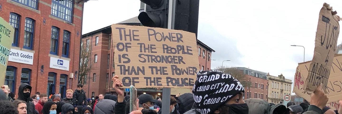 Black Lives Matter Cardiff&Vale's banner