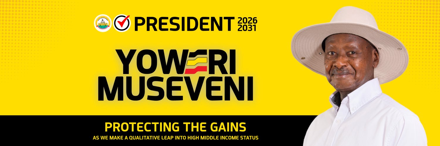 Yoweri K Museveni's banner