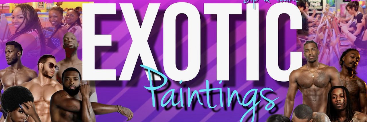 Exotic Paintings Wine & Paint's banner