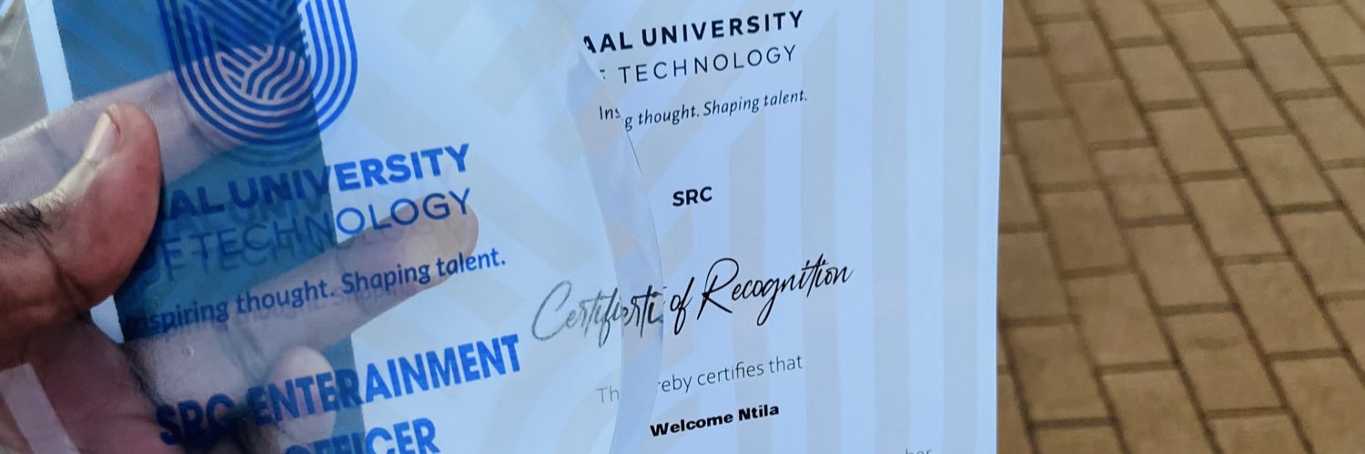 Welcome Ntila's banner