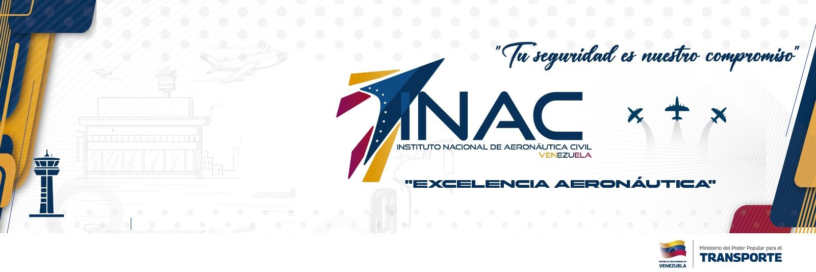 Instituto Nacional de Aeronáutica Civil's banner