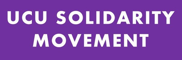 UCU Solidarity Movement's banner