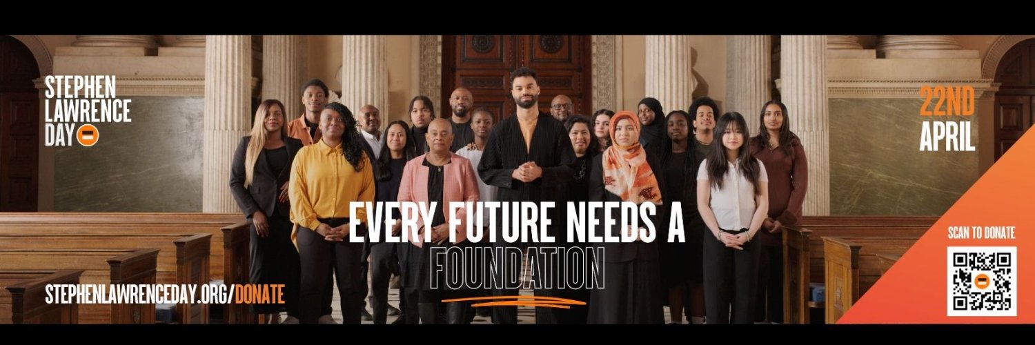 Stephen Lawrence Day Foundation's banner