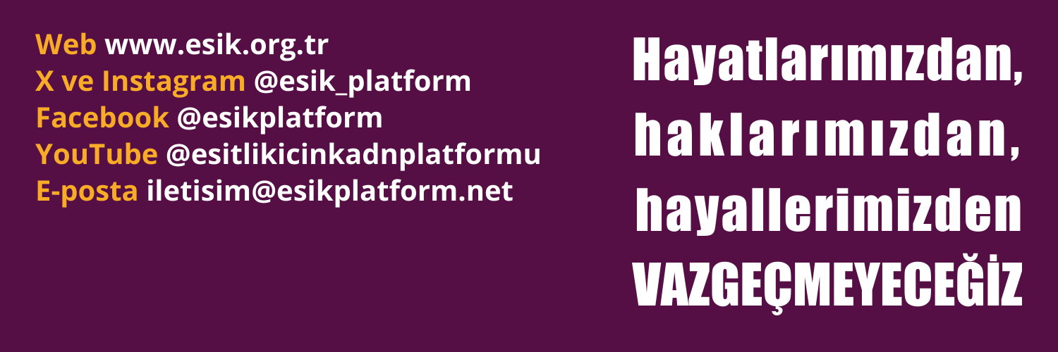 Eşitlik İçin Kadın Platformu's banner