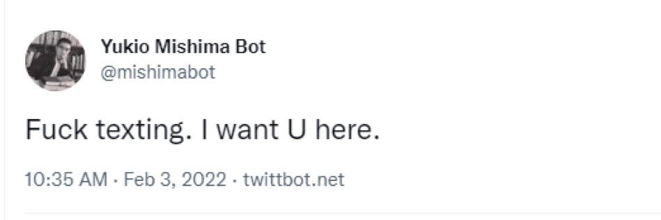 Yukio Mishima Bot's banner