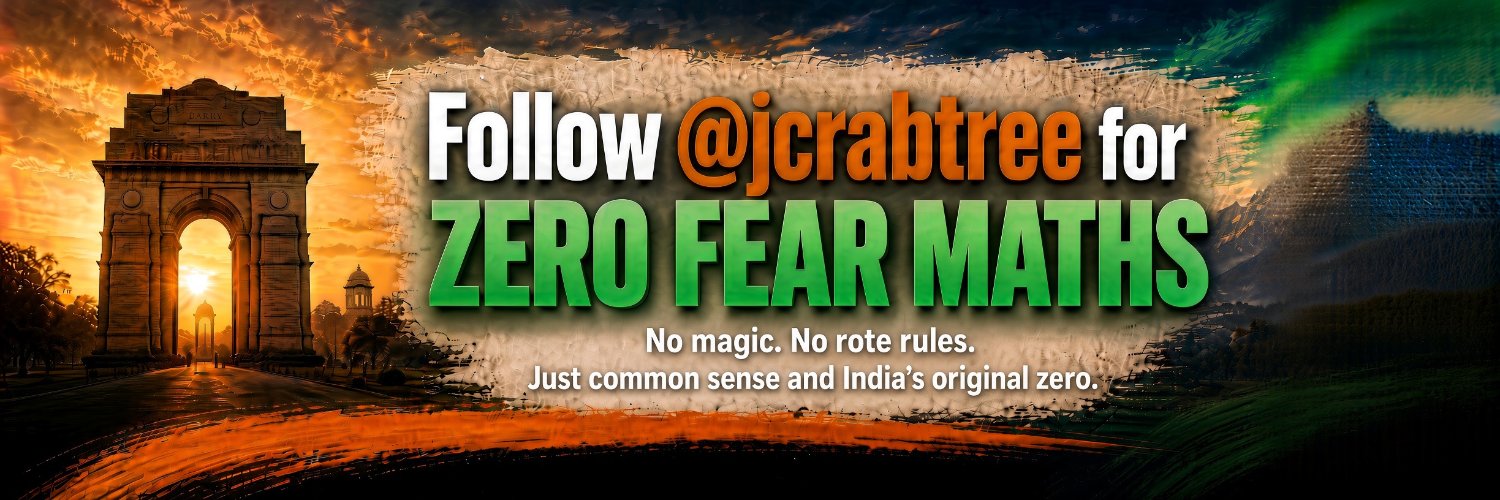 Jonathan J Crabtree's REAL ZERO FEAR MATHS's banner
