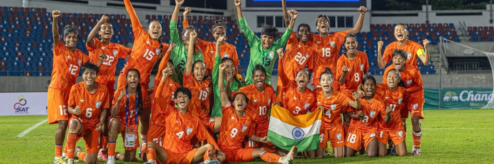All India Football's banner