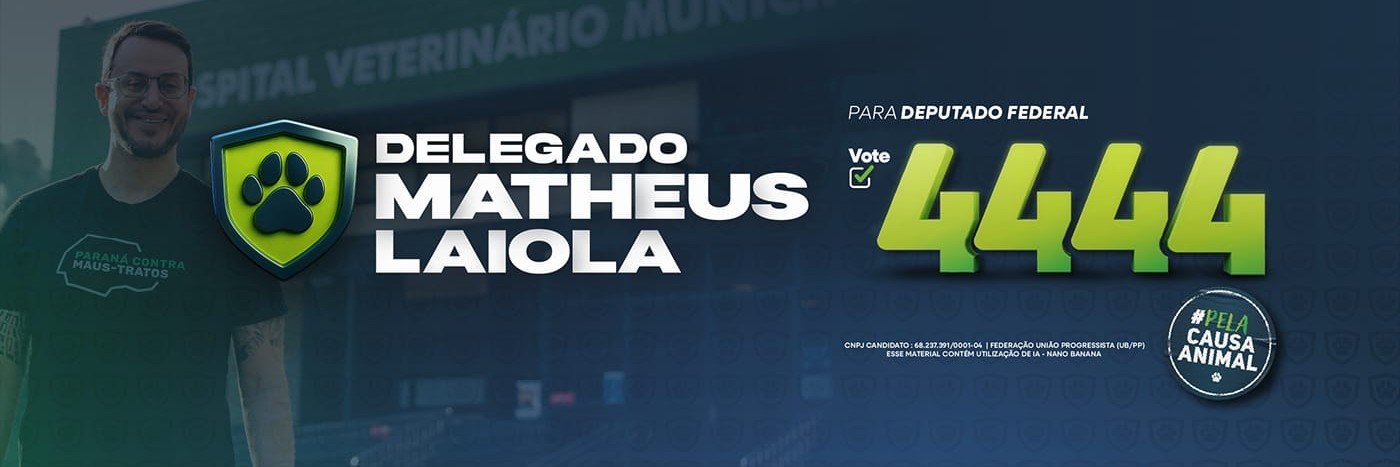 Delegado Matheus Laiola's banner