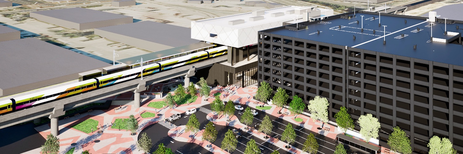 Brightline West's banner