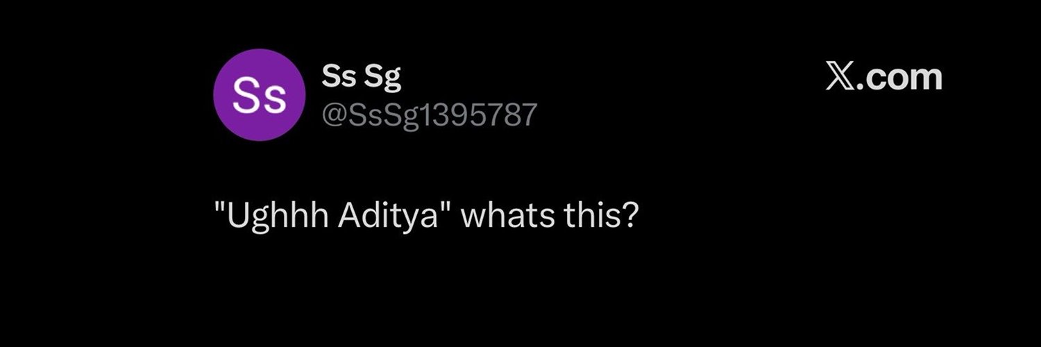 Aditya's banner