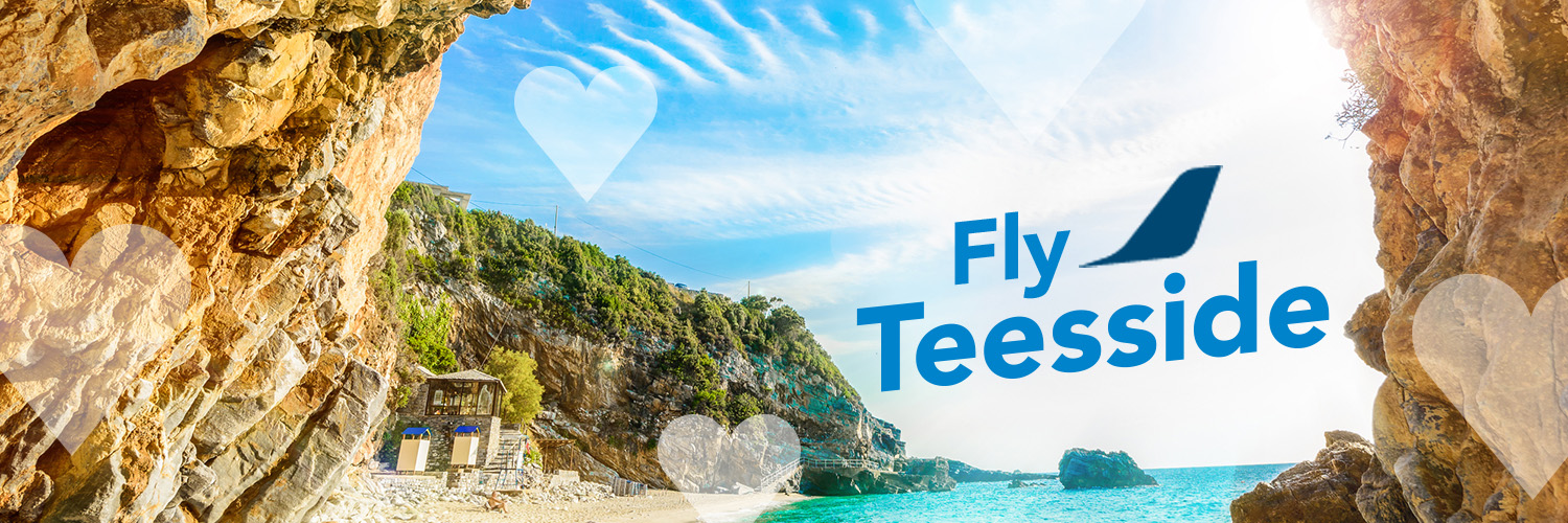 Teesside International Airport's banner
