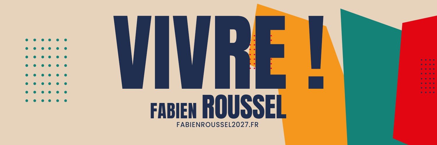Fabien Roussel's banner