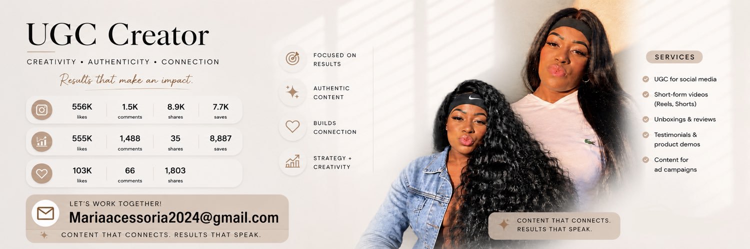 Maria Oliveira | UGC creator's banner