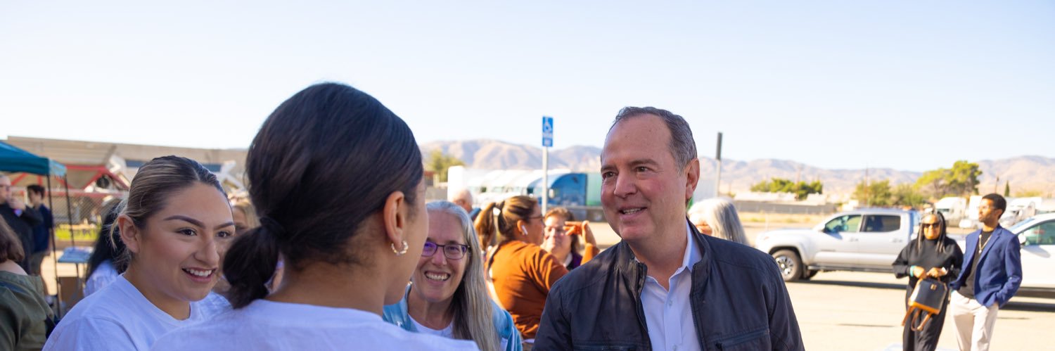 Adam Schiff's banner