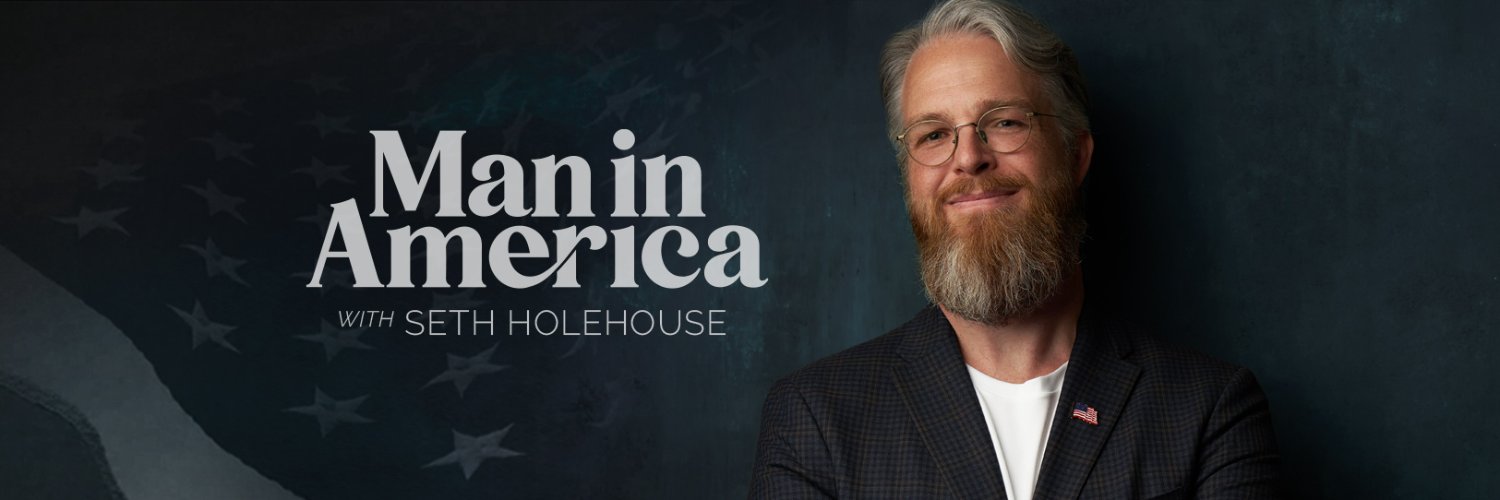 Man in America's banner