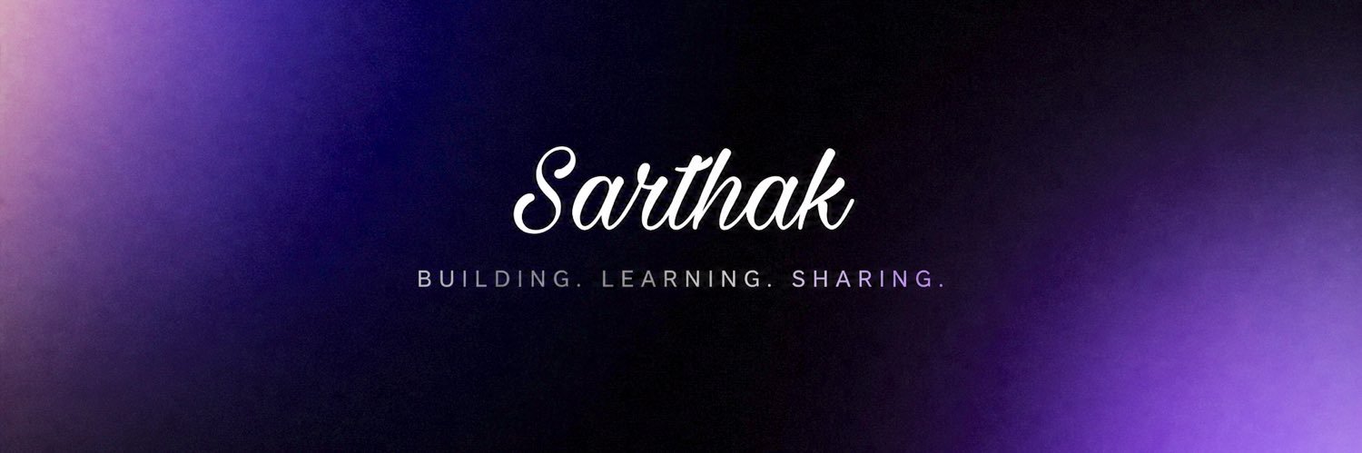 Sarthak's banner