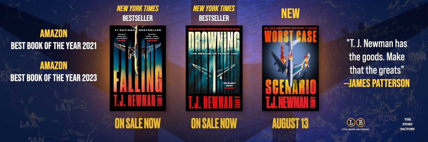 TJ Newman (Available NOW: WORST CASE SCENARIO)'s banner
