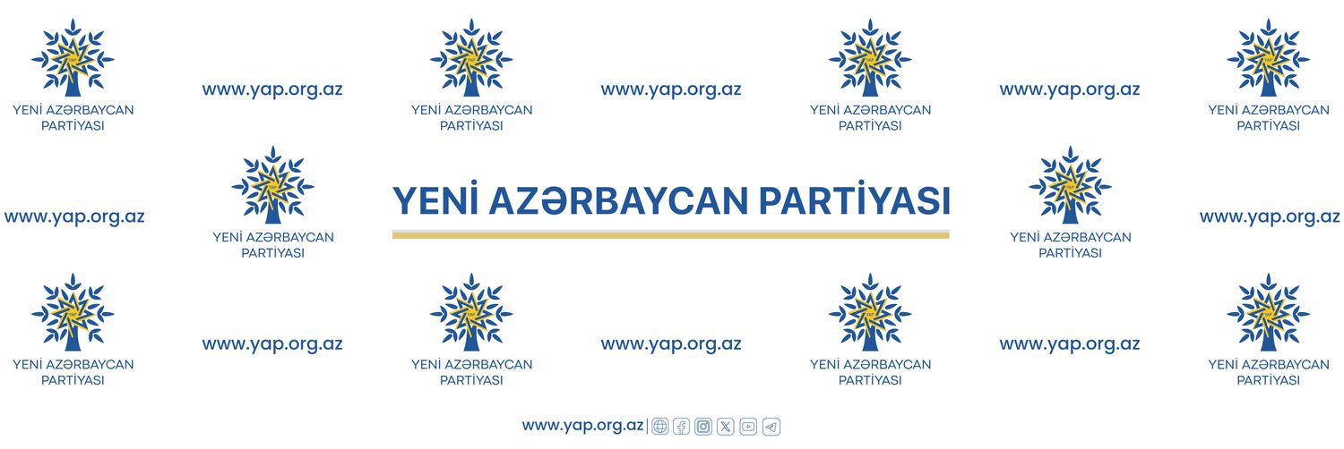 Yeni Azərbaycan Partiyası/ New Azerbaijan Party's banner