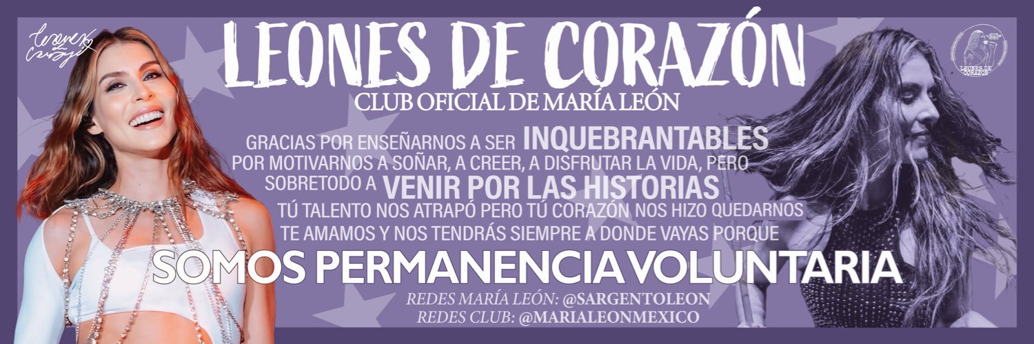 Maria Leon • Fan club 🦁💗's banner