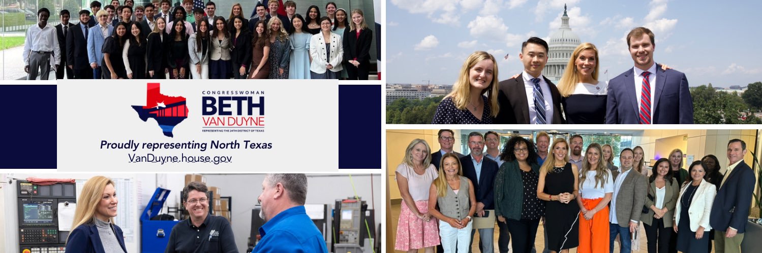 Congresswoman Beth Van Duyne's banner