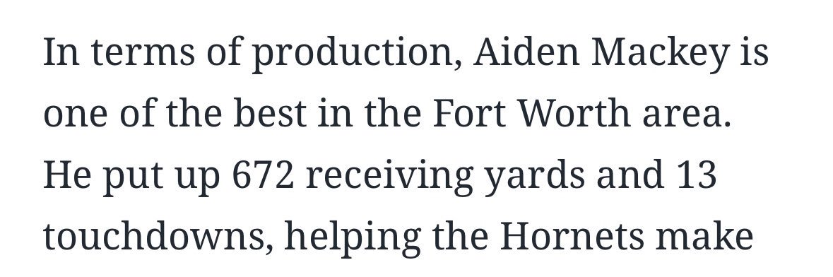 Aiden Mackey WR/ATH's banner