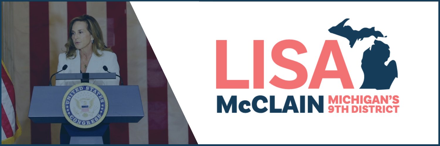 Chairwoman Lisa McClain's banner
