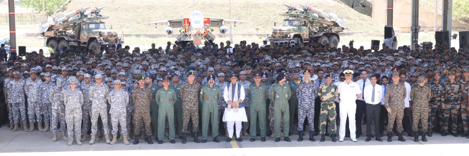 Rajnath Singh's banner