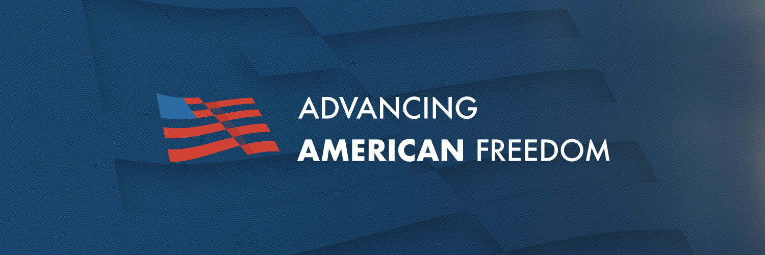 Advancing American Freedom's banner