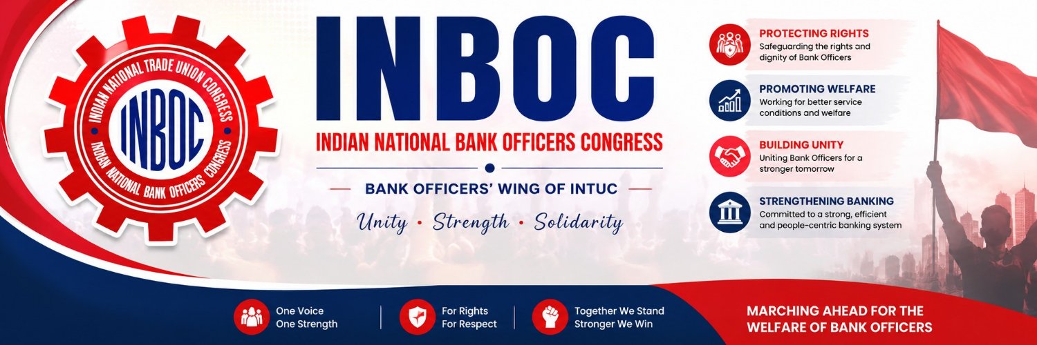 Indian National Bank Officers’ Congress (INBOC)'s banner