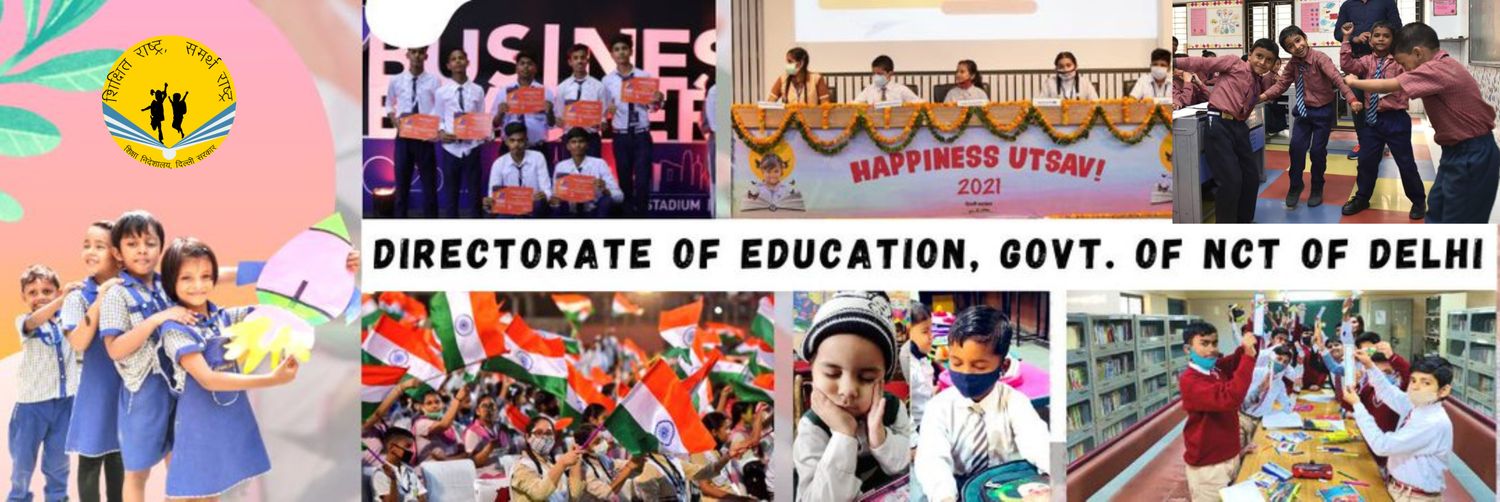 DIRECTORATE OF EDUCATION Delhi's banner