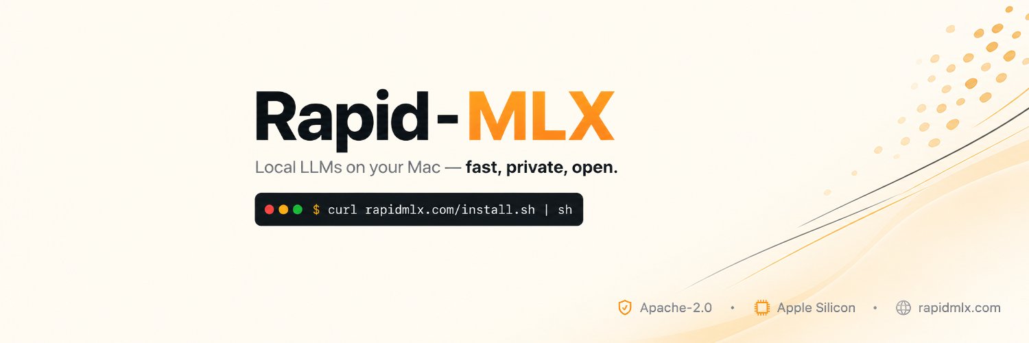 Rapid-MLX · local AI on your Mac's banner