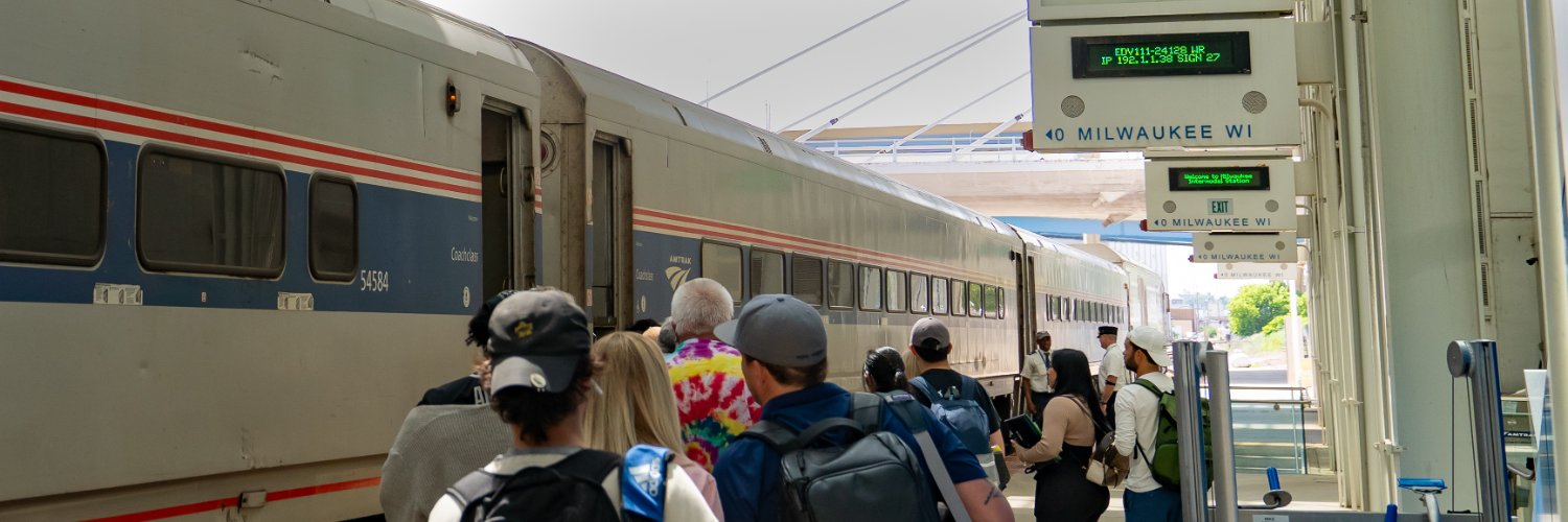 Amtrak New Era of Rail's banner
