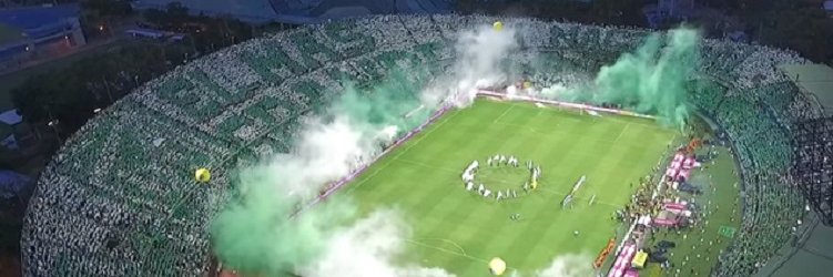 Atlético Nacional in English's banner