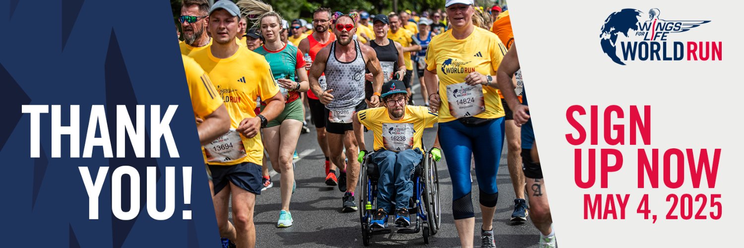 Wings for Life World Run's banner