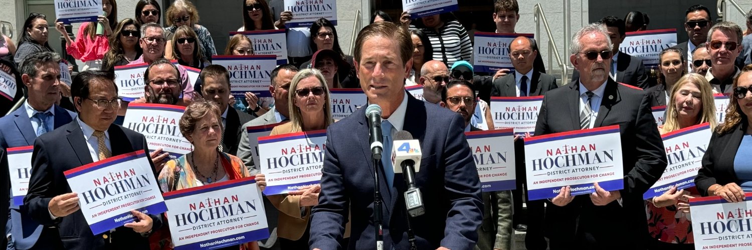 Nathan Hochman's banner