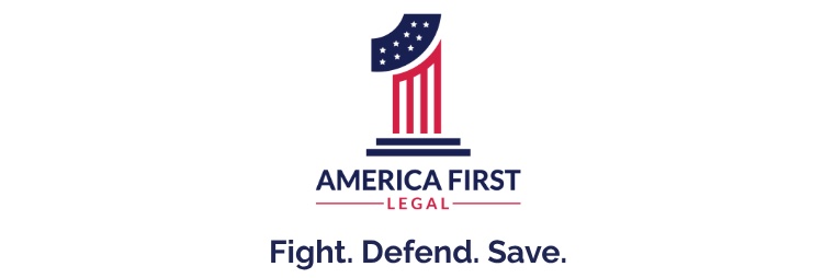 America First Legal's banner