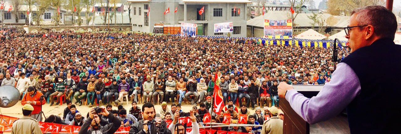 Omar Abdullah's banner