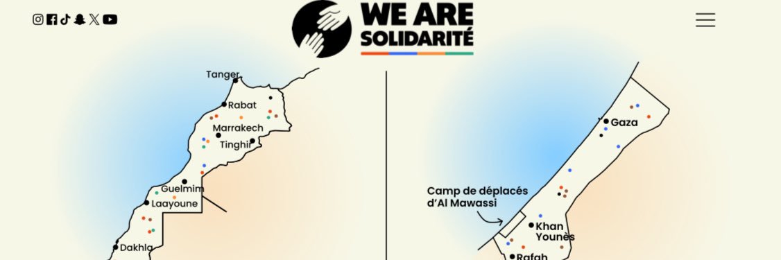 We Are Solidarité's banner