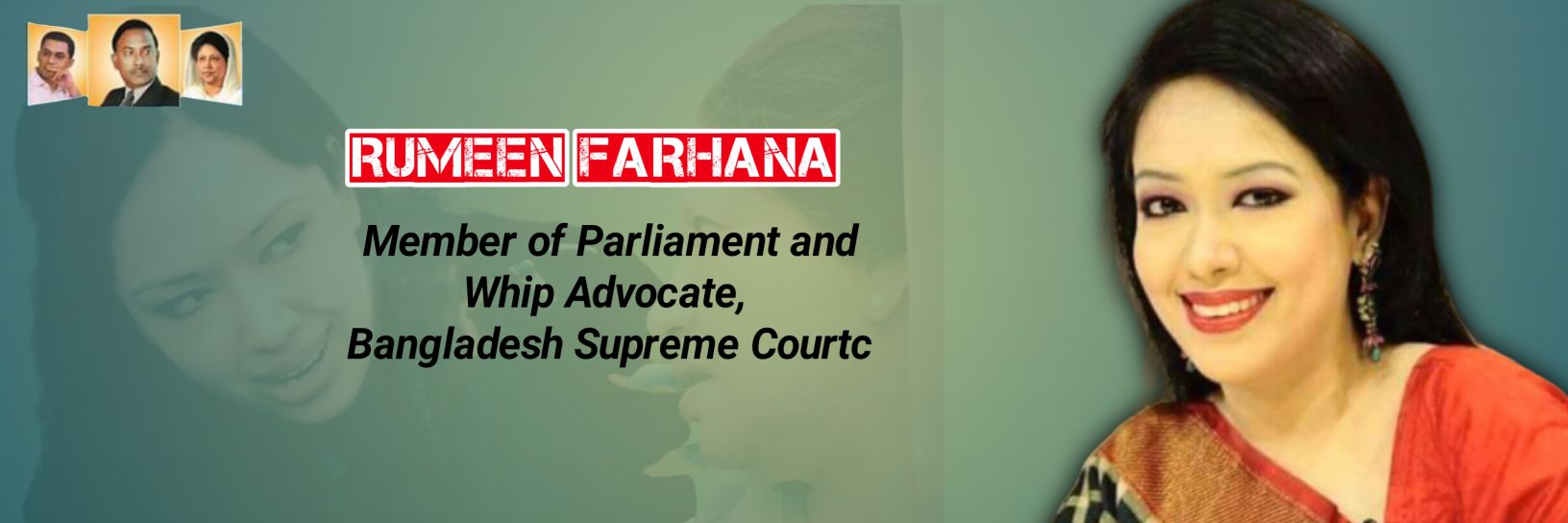 Rumeen Farhana's banner