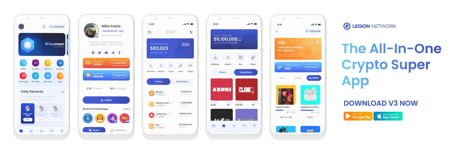 Legion Network: The #1 Crypto Super App's banner